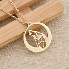 Howling Wolf Pendant Chain Necklace Vintage Jewelry Charm Gift Multicolor