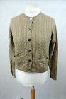 Pure Collection Cropped Cable Cardigan Caramel UK 12 LN017 WW 01