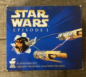 Star Wars Episode 1 Flip Animation 366 Day Trivia Box Calendar for 2000 - Picture 1 of 2