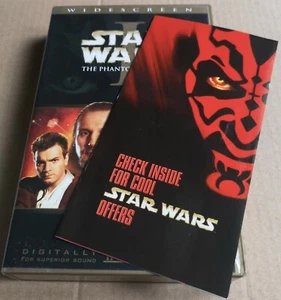 STAR WARS - THE PHANTOM MENACE - WIDE-SCREEN VHS - Picture 1 of 3