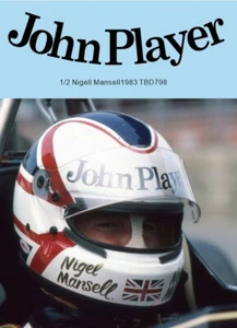 1/2 Decals per Nigel Mansell F1 1983 Helmet Casco TBD798 - Picture 1 of 1