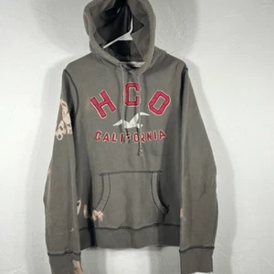 Vintage HOLLISTER Clothing Heavy Blech Distressed HOODIE Sweatshirt Sz L - GUC - Picture 1 of 12