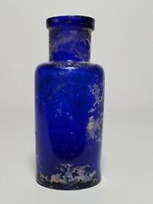 1870-90s pharmacy bottle from the Czars era.Cobalt glass. 