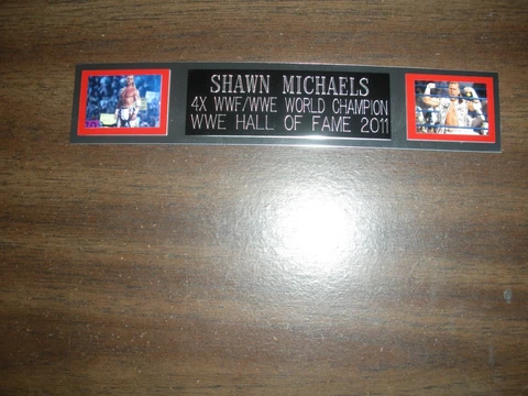 SHAWN MICHAELS (WWF) ENGRAVED NAMEPLATE FOR PHOTO/POSTER/GLOVES/TRUNKS Cover
