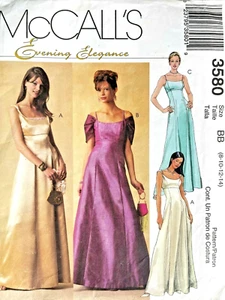 McCall's Misses' gefüttertes Kleid Muster 3580 Größe 8-14 ungeschnitten - Bild 1 von 2