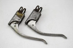 GB JUEGO DE PALANCAS DE FRENO DE ALEACIÓN DE BICICLETA DE COLECCIÓN DE HIDUMINIO, C.1950 - Imagen 1 de 4