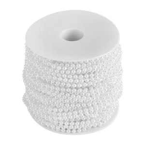 40m/roll 4mm Artificial Pearl DIY Ornaments Beads Curtain Wedding/Festival Party - Picture 1 of 3