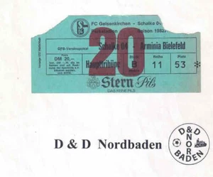 Ticket / Eintrittskarte 82/83 Pokal FC Schalke 04 - Arminia Bielefeld - Bild 1 von 1