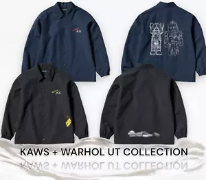 Uniqlo KAWS + WARHOL COLLECTION Coach Jacket Black Navy XS- 4XL JAPAN - Picture 1 of 1