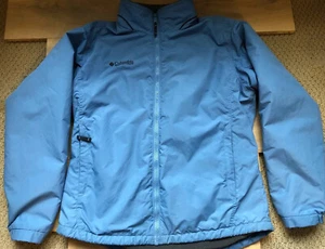 Columbia Fleece Lined Soft Shell Jacket Light Blue Women’s Large - Picture 1 of 12