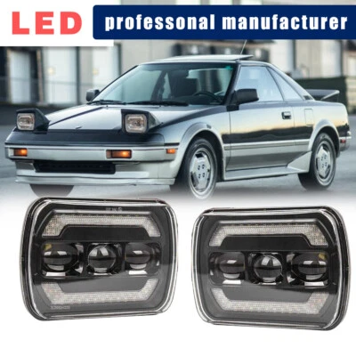 For 1985-1995 Toyota MR2/1982-1992 Corolla/Celica LED Headlight Hi-Lo Beam DRL - image 1 of 4