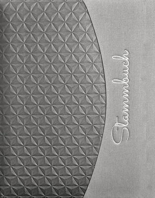 Stammbuch FARIN A5+ (18,0 x 23,0 cm), Design, grau/ silber, RINGMECHANIK, silber