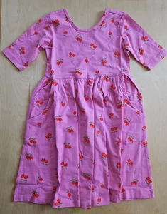 NWT HANNA ANDERSSON PINK FLORAL ELBOW SLEEVE SKATER DRESS WITH POCKETS  140 10 - Picture 1 of 5