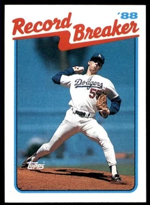 1989 Topps Baseball #5 Orel Hershiser Gum Stained - Picture 1 of 2