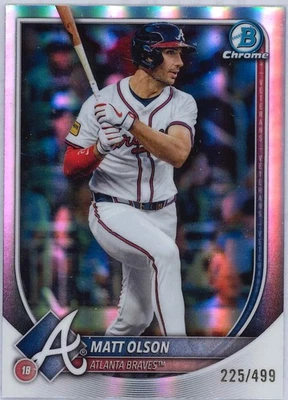 Matt Olson 2025 Bowman cromo refractor 225/499 Atlanta Braves Foto 1 de 2
