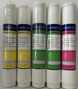 Pure Blue H2O 5PC Reverse Osmosis Filter System Replacement Filters OB - Picture 1 of 2
