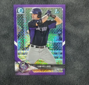 2018 Bowman Chrome - Sam Hilliard 1st Rookie MOJO Purple Refractor #/250 BCP13 - Bild 1 von 4
