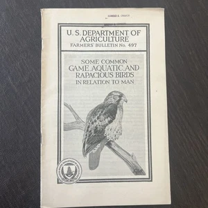 USDA Farmers Bulletin Gemeinsames Spiel, Wasser- und Raubvögel in Beziehung Mensch - Bild 1 von 7