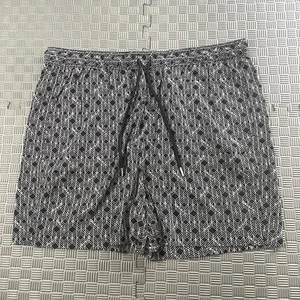 Karl Lagerfeld Paris Mens XXL Regular fit Drawstring Shorts Black Geometric - Picture 1 of 13