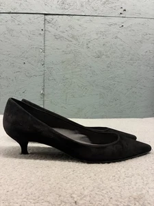 Zapatos de tacón Stuart Weitzman para mujer talla 10 de gamuza negra tacón de gatito - Imagen 1 de 17