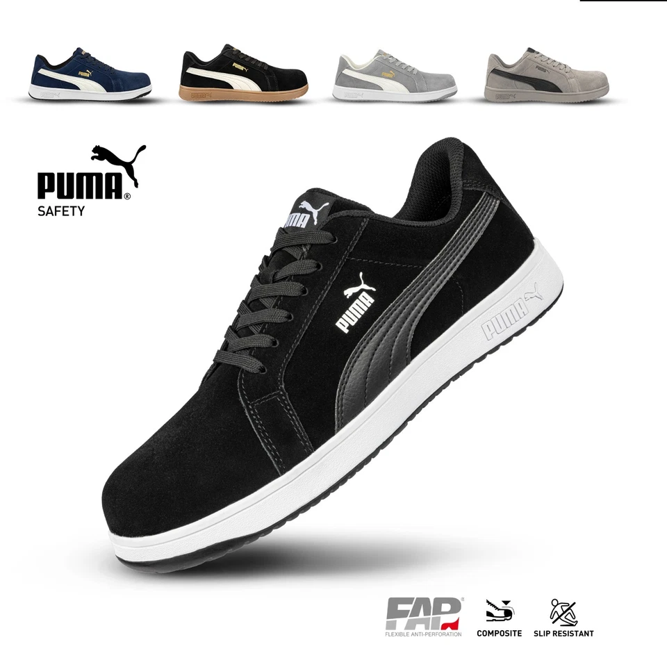 Puma Safety Iconic LOW S1PL ESD Herren Damen Sicherheitsschuhe Arbeitsschuhe - Bild 1 von 4