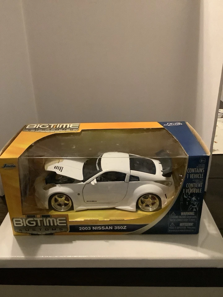 Nissan 350Z 2003 escala 1:24 blanco fundido a presión Jada Foto 1 de 1