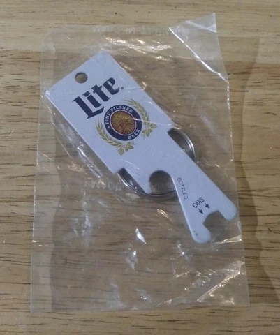 Miller Lite Beer Brad Keselowski #2 Nascar Bottle Can Opener Key Chain - NEW Cover
