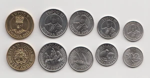 TONGA: Set di 5 monete - 5, 10, 20, 50 centesimi e 1 Paanga serie 2015 come nuove UNC - Foto 1 di 1