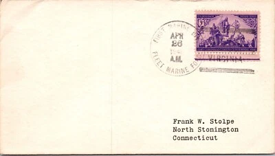 1st Marine Div Fleet Marine Force 1941 (Sello púrpura) - Quantico, VA - F68373 Foto 1 de 2