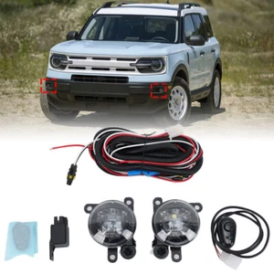 Left+Right LED Fog Light Lamps W/Wire Harness For Ford Bronco Sport 2021 22-2023 - Bild 1 von 16