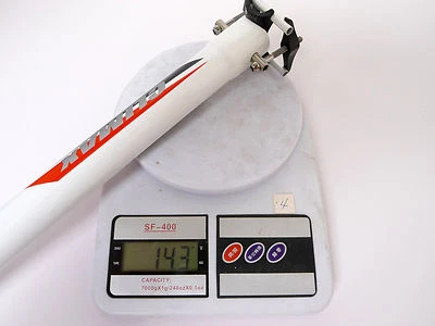 Climax 143g UltraLight UD Gloss carbon Seatpost SP02C 30.9 x 350mm White - Image 1 of 4