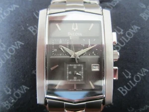 BULOVA HERREN UHR QUARZ ALL S/S SCHWARZ ECKIG ORIGINAL JAPAN 96G09 - Bild 1 von 7