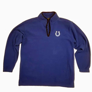 Vintage Active Large Indianapolis Colts 1/4 Zip Fleece Pullover Sweater Exc cond - Picture 1 of 4