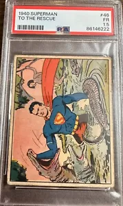 1940 Gum Inc. Superman Card #46 To The Rescue PSA 1.5 - Picture 1 of 2