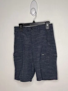 Urban Pipeline Cargo Shorts Boys Size 8 Red Adjustable Waist Blue Woven - Picture 1 of 4