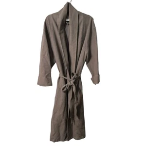 Accappatoio kimono collo scialle tessuto waffle grigio selce grande tessuto standard casa - Foto 1 di 4
