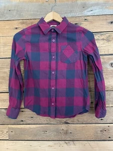 Bass Pro Shop Outdoor Kids plaid flannel shirt Long Sleeve Girls size L - Picture 1 of 2