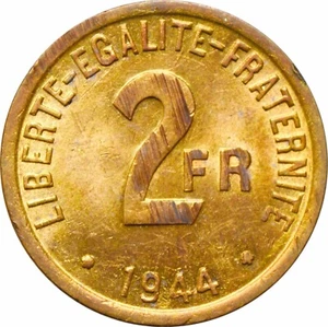 France 2 francs 1944, UNC, "Fourth Republic (1944 - 1959)" - Picture 1 of 2