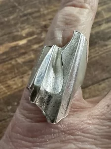 Anillo de plata esterlina Lapponia Finlandia vintage brutalista de colección patrimonio 564 - Imagen 1 de 9