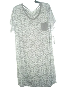Camisón Damas Plus Gris Floral Talla 2X NUEVO - Imagen 1 de 2
