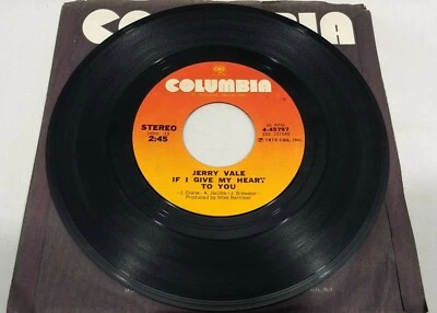 Jerry Vale ‎"He / If I Give My Heart To You" 1973 4-45797 7" 45 rpm Vinyl Record - Image 1 of 2