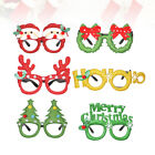 6 Christmas Glittered Glasses Frames Party Favors & Gifts