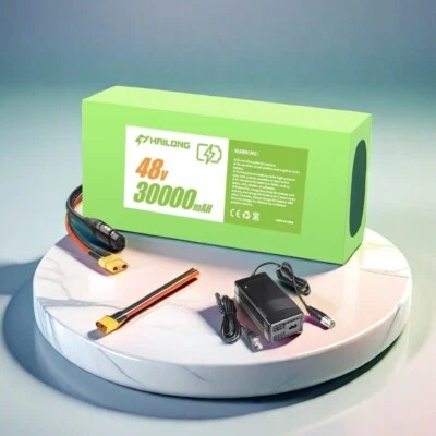 Batería de litio para bicicleta eléctrica H HAILONG 48V 30Ah y conector XT60 40A BMS Foto 1 de 4