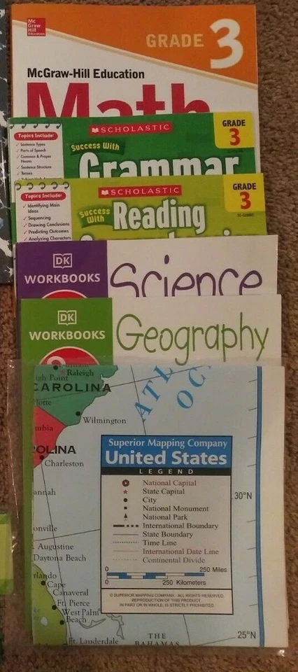 3rd Third Grade Homeschool Curriculum : Math, Reading, Grammar, Science History - Image 1 of 1