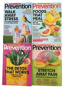 Four 2023 Prevention Magazines April May July August Healthy Tips Happy Living - Picture 1 of 6