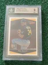 KRIS BENSON - 1999 UPPER DECK ULTIMATE VICTORY - ROOKIE CARD # 142 - BGS 9 MINT