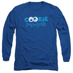 SESAME STREET COOKIE MONSTER EYES Men's Long Sleeve Graphic Tee Shirt SM-3XL - Picture 1 of 2