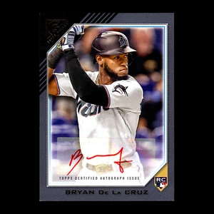 2022 Topps Gallery Bryan De La Cruz Rookie Auto Red Ink Marlins Yankees RC - Picture 1 of 2