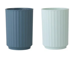 Wide Striped Toothbrush Cup 2Pcs Simple Couple Toothbrush Cup - Picture 1 of 1