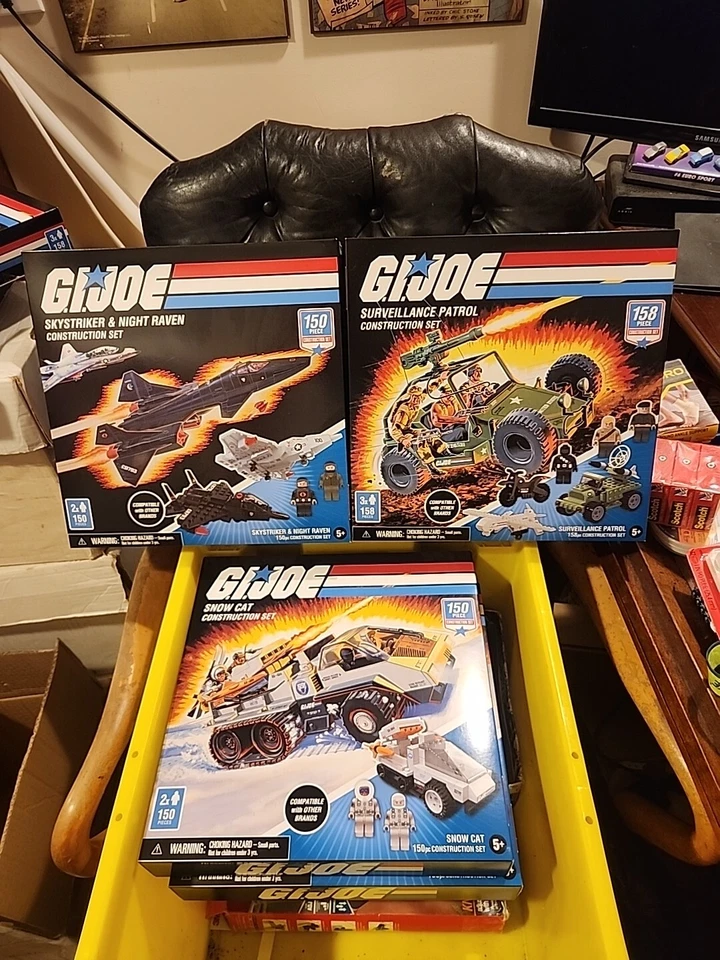 (Lote de 3) Conjunto de Construção GI Joe GATO DE NEVE / Patrulha de Vigilância / Corvo Noturno - Imagem 1 de 2